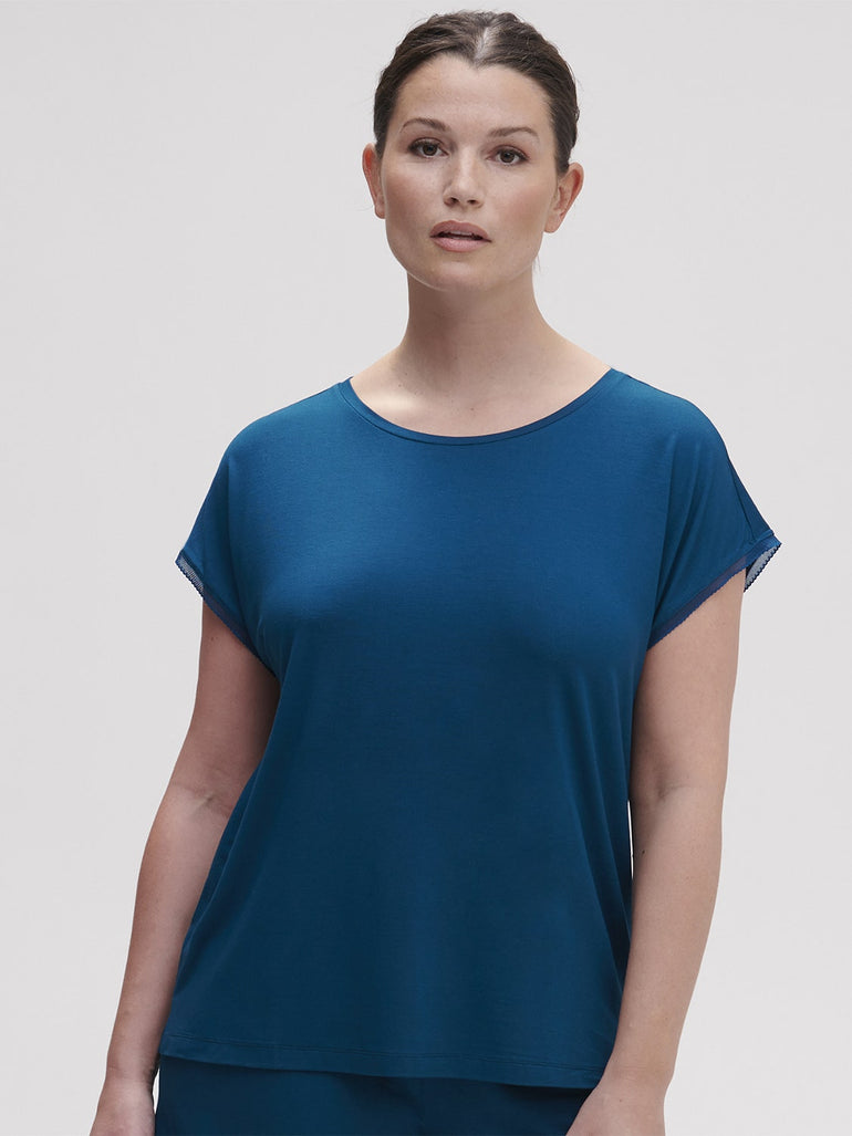 Aurore Short Sleeve Top Poseidon Blue Simone Perele