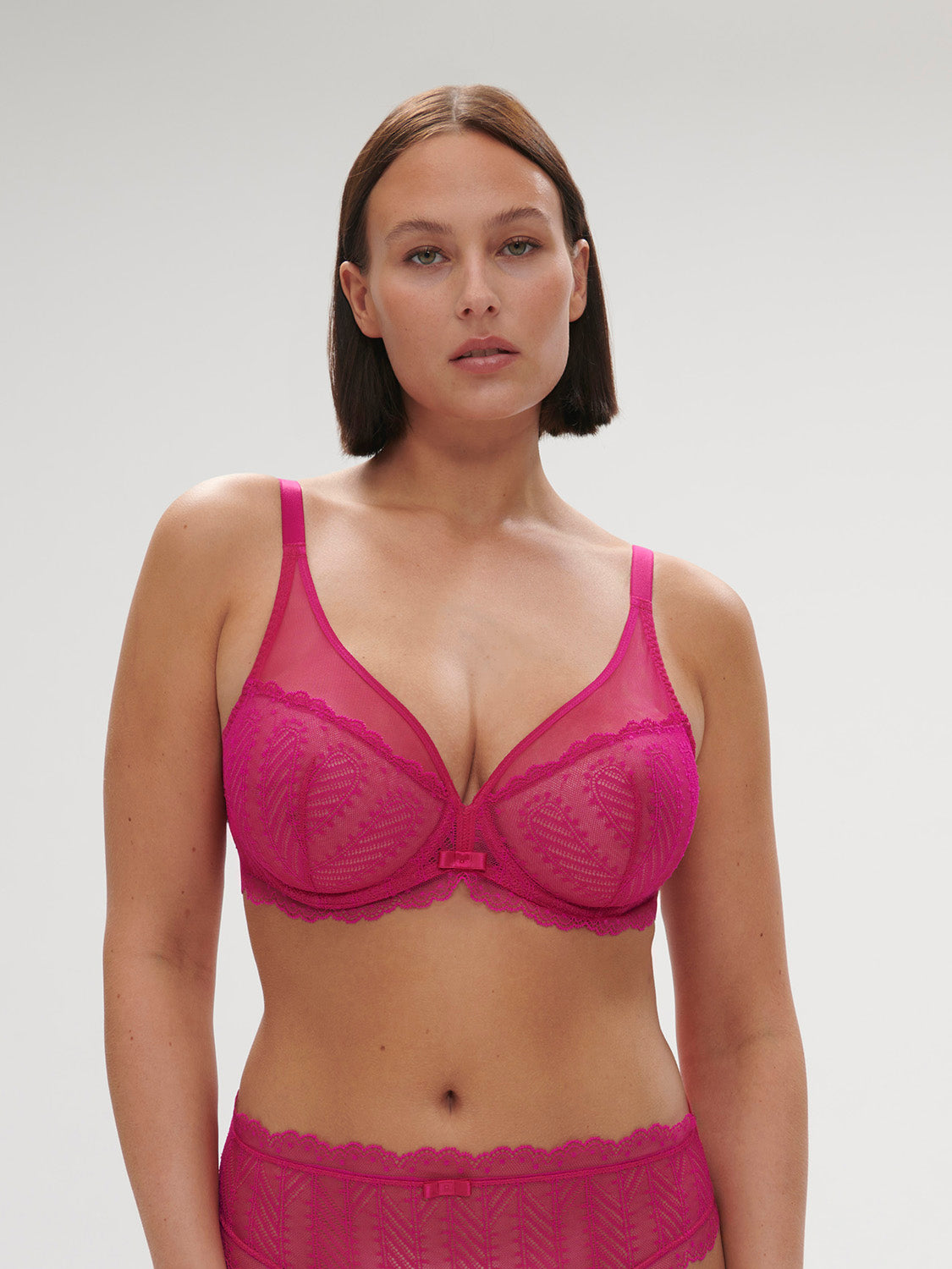 Canopée Full Coverage Plunge - Hibiscus Pink – Simone Pérèle