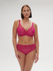 Canopée Full Coverage Plunge Bra Hibiscus Pink Simone Perele