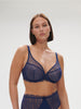 Canopée Full Coverage Plunge Bra Midnight Blue Simone Perele