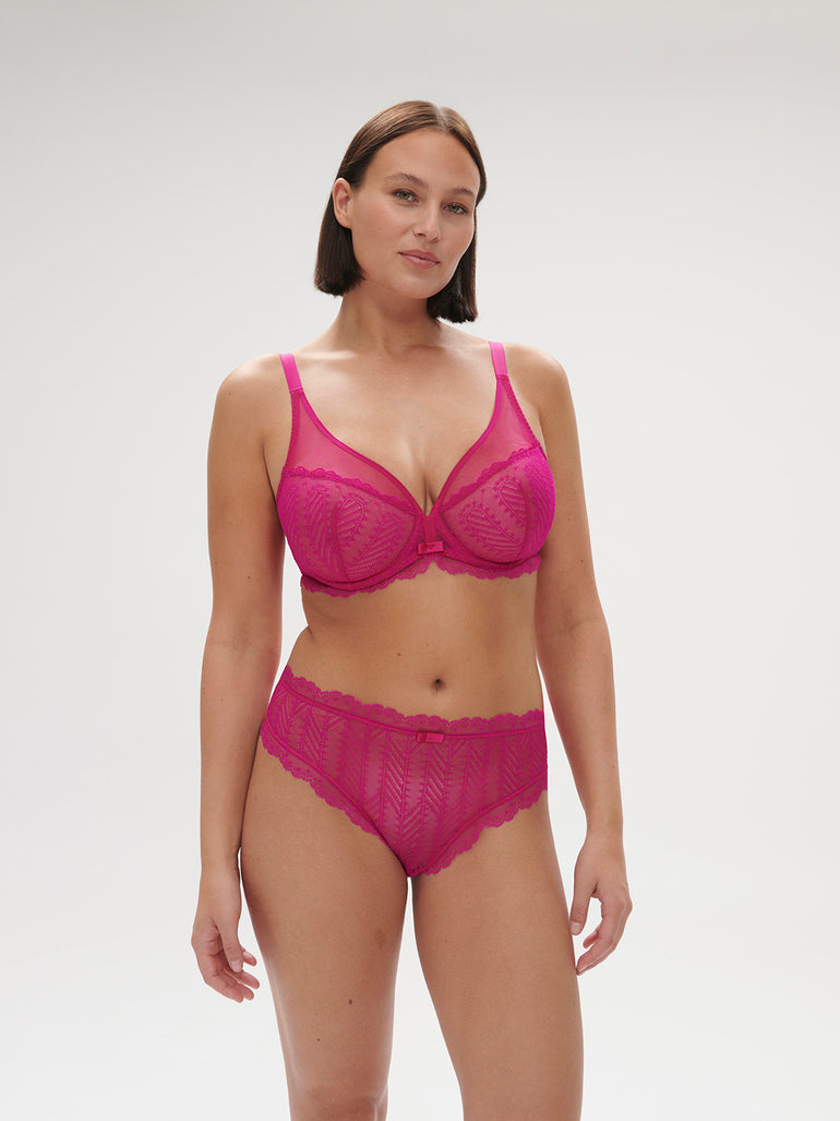 Canopée Bikini Panty Hibiscus Pink Simone Perele