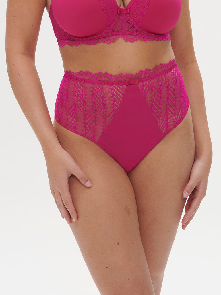 Canopée Retro Brief Panty Hibiscus Pink Simone Perele