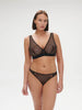 Rose Underwire Triangle Bra Black Simone Perele