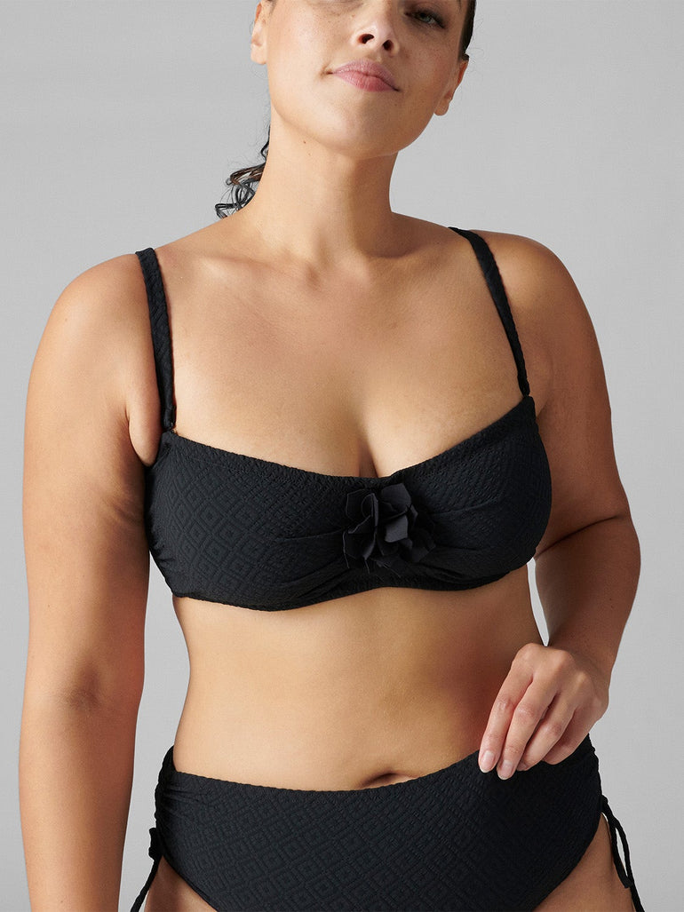 SUNDAZED Womens Simone Bra-Sized Underwire Wrap Around Bikini Top