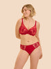 Intrigue Full Coverage Plunge - Opera Red