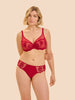 Intrigue Full Coverage Plunge - Opera Red