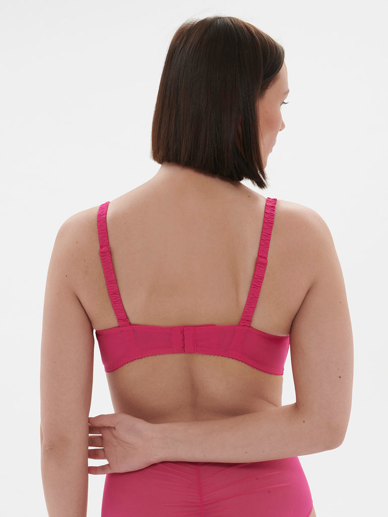 Intrigue Sheer Demi Bra Disco Pink Simone Perele