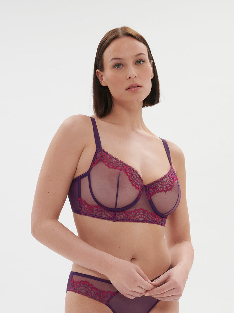 Celeste Sheer Demi Bra Euphoria Purple Simone Perele