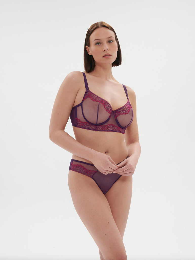 Celeste Sheer Demi Bra Euphoria Purple Simone Perele