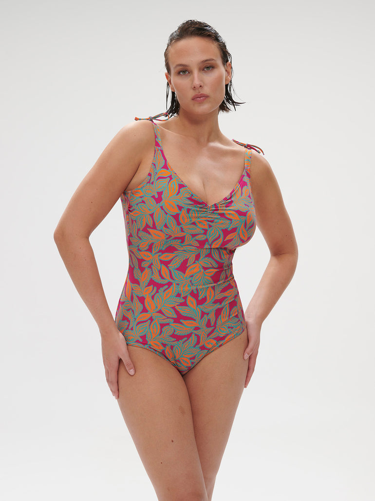 Melia Wireless Padded One Piece Swim Menara Pink Simone Perele