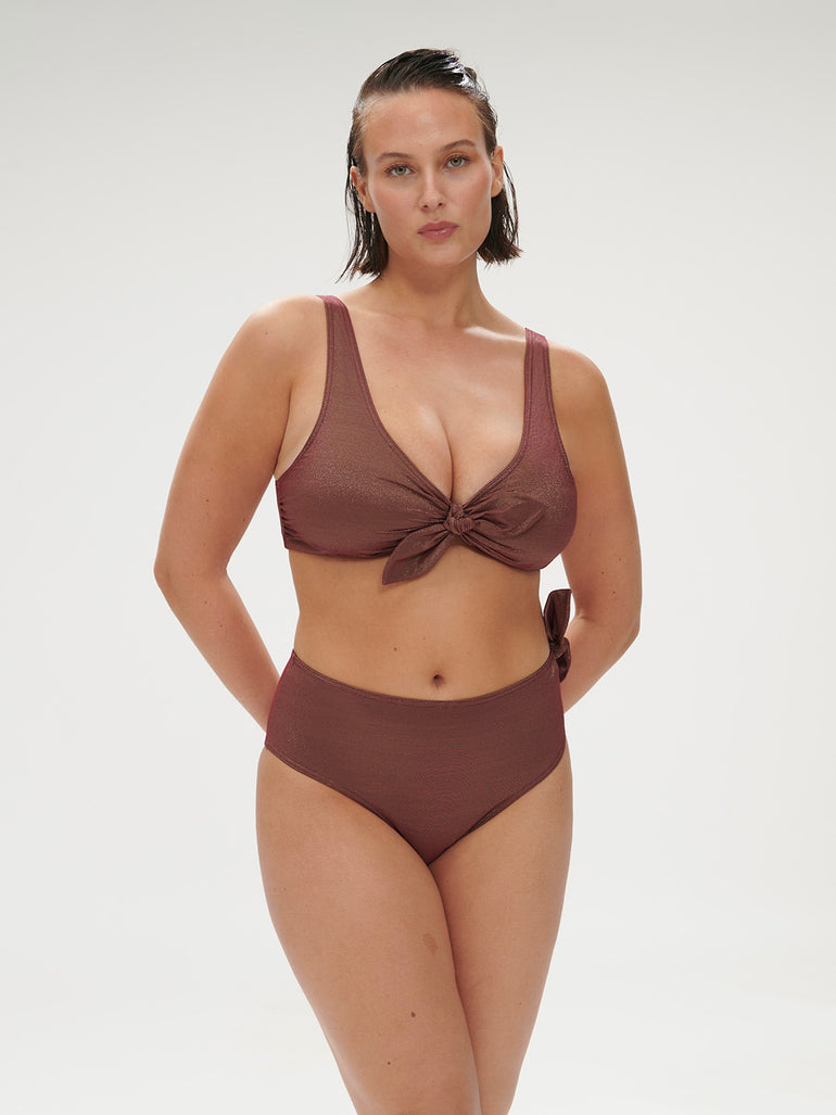 Daphné Wireless Triangle Swim Lurex Dark Purple Simone Perele