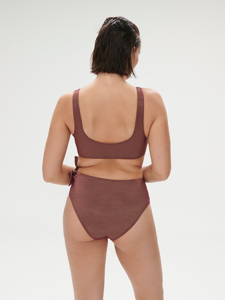 Daphné Wireless Triangle Swim Lurex Dark Purple Simone Perele