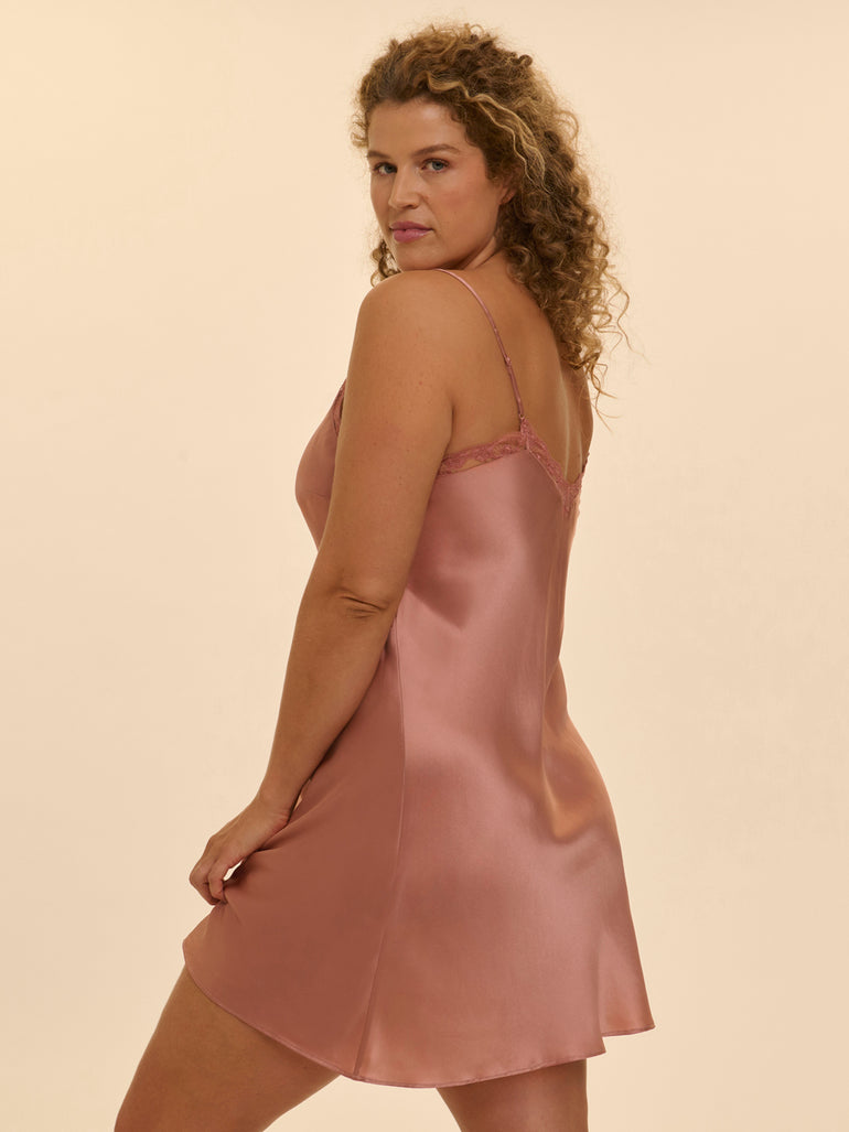 silk night dress Julianna Rae Women's Moonlight Serenade Silk Nightgown, Alabaster, Xxl