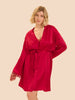 Love Me Silk Long Kimono - Opera Red