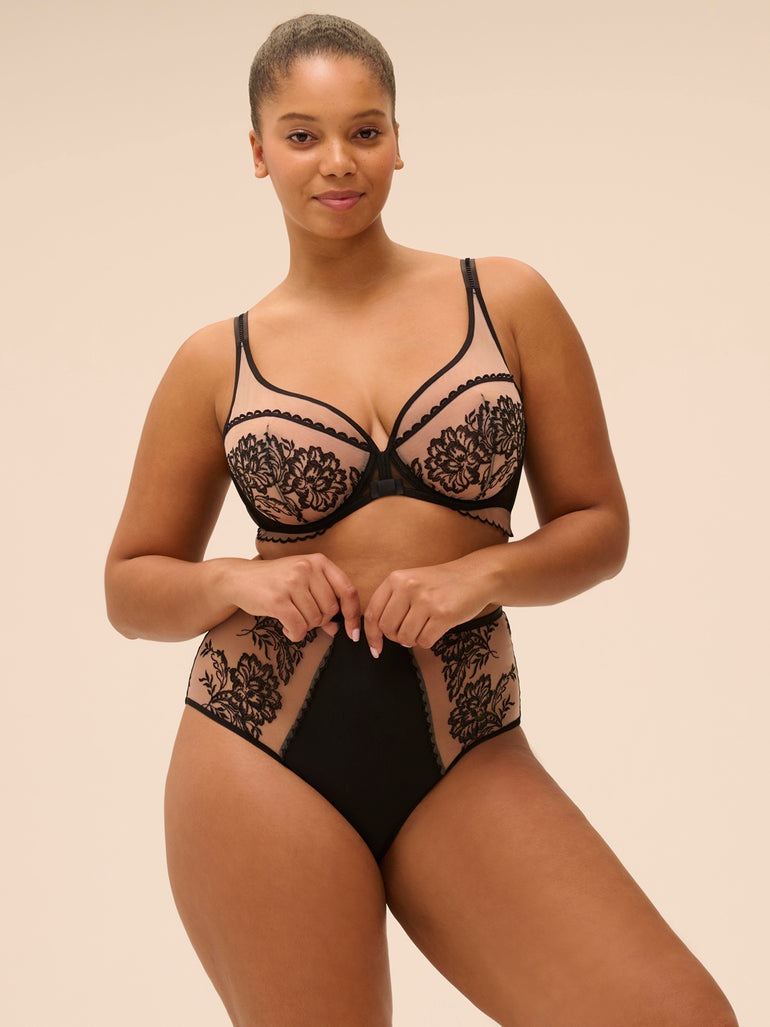 Simone Perele Romance Full Coverage Plunge Bra Black