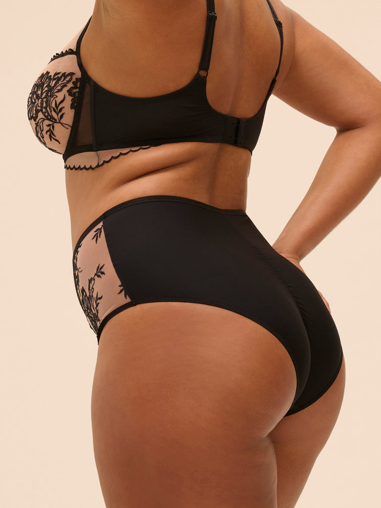 Romance Retro Brief Panty Black Simone Perele