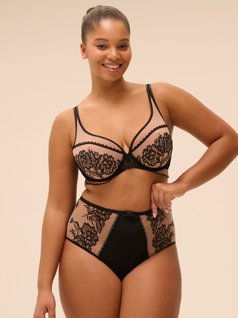 Romance Retro Brief Panty Black Simone Perele