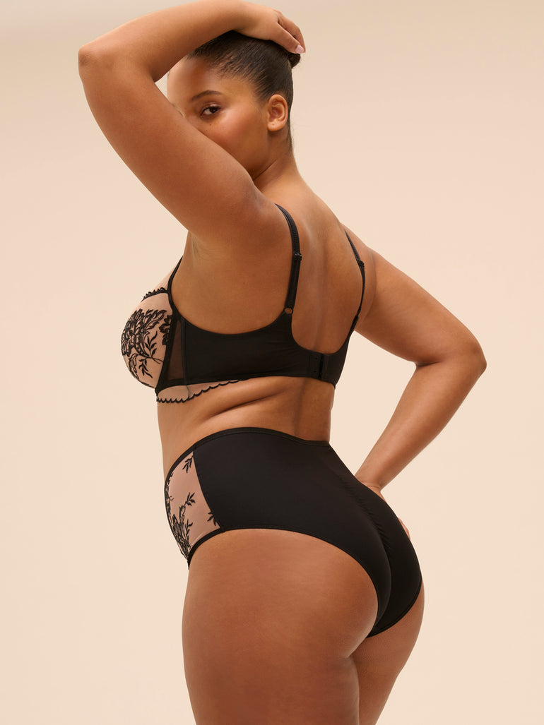 Romance Retro Brief Panty Black Simone Perele