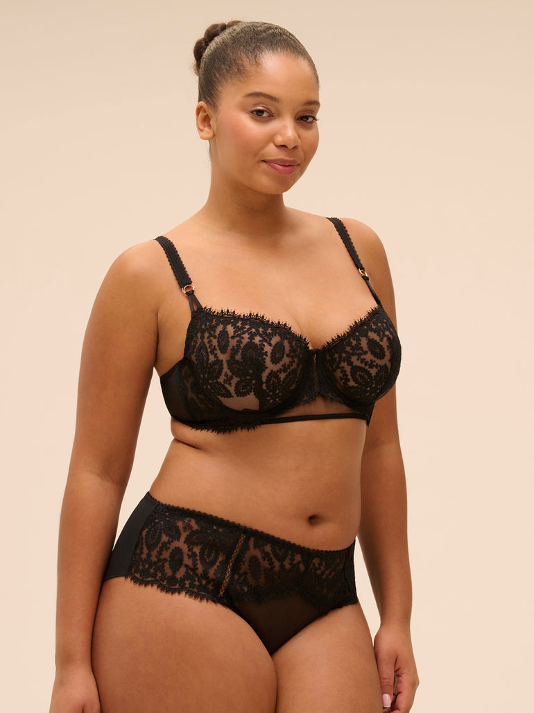 Precieuse Sheer Demi Bra Black Simone Perele