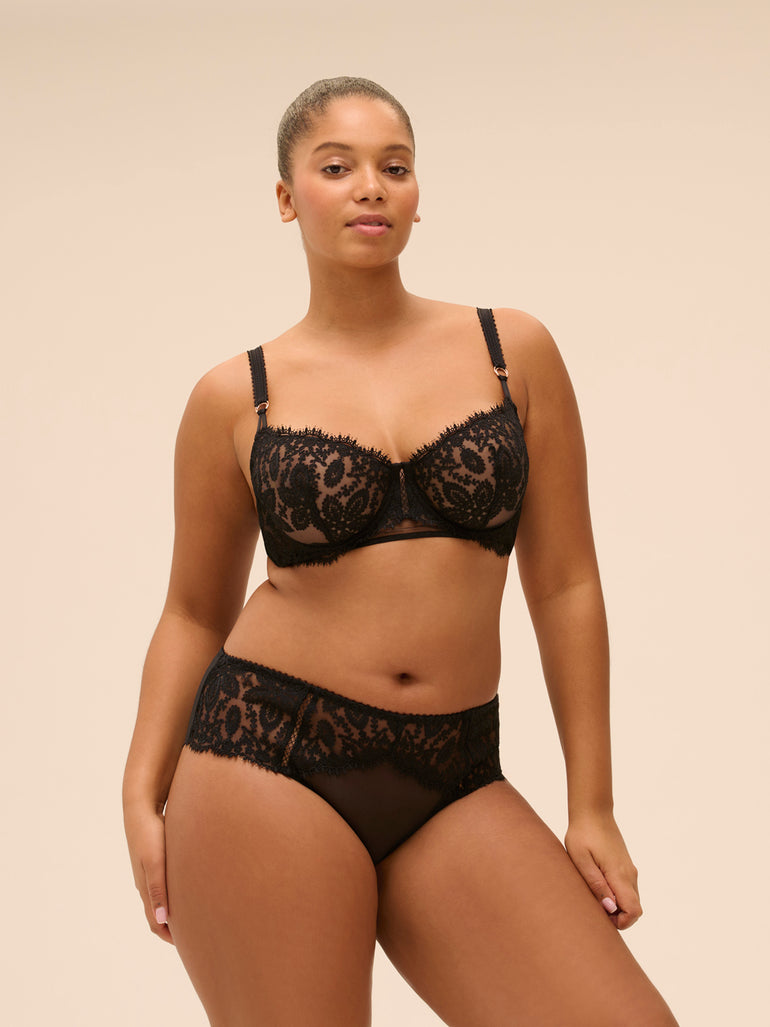 Precieuse Sheer Demi Bra Black Simone Perele