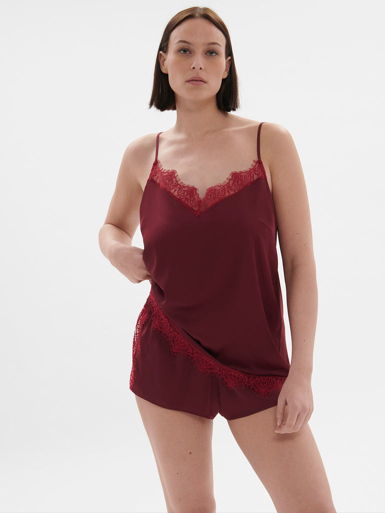 Satin Secrets Short Spinel Red Simone Perele