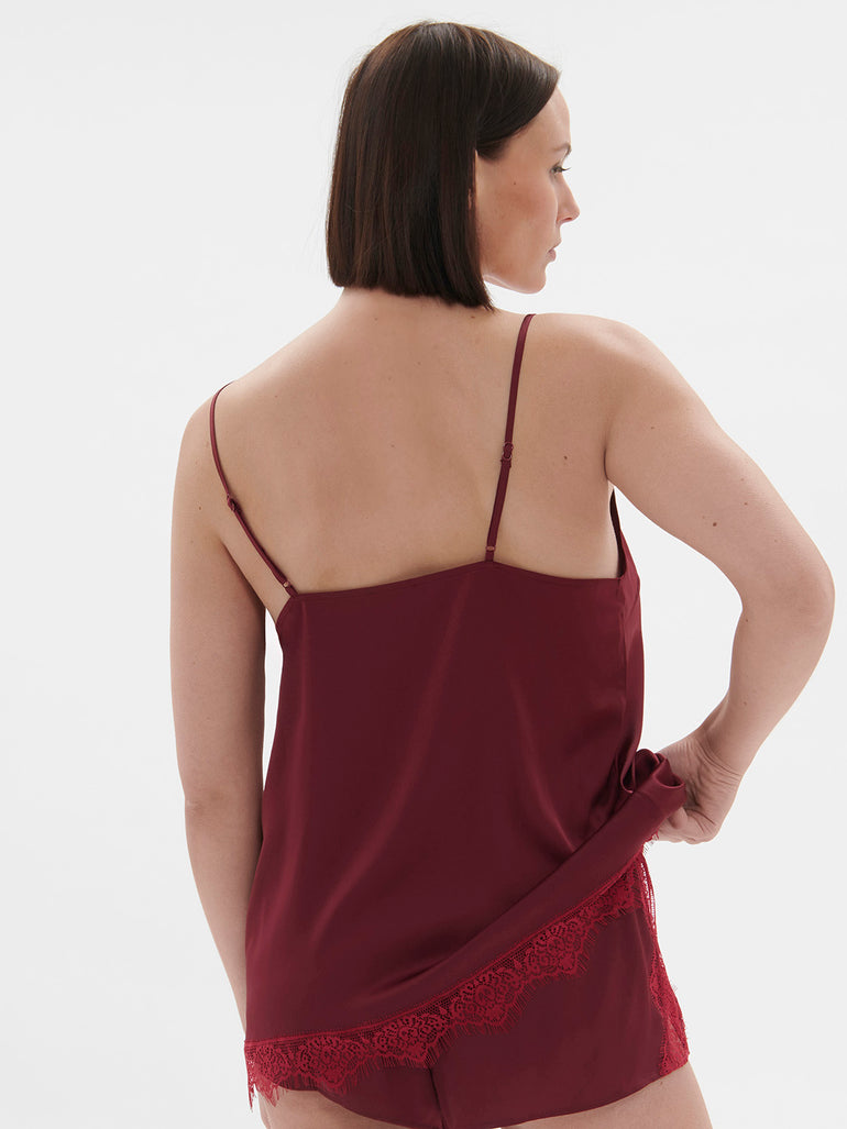 Satin Secrets Top Spinel Red Simone Perele