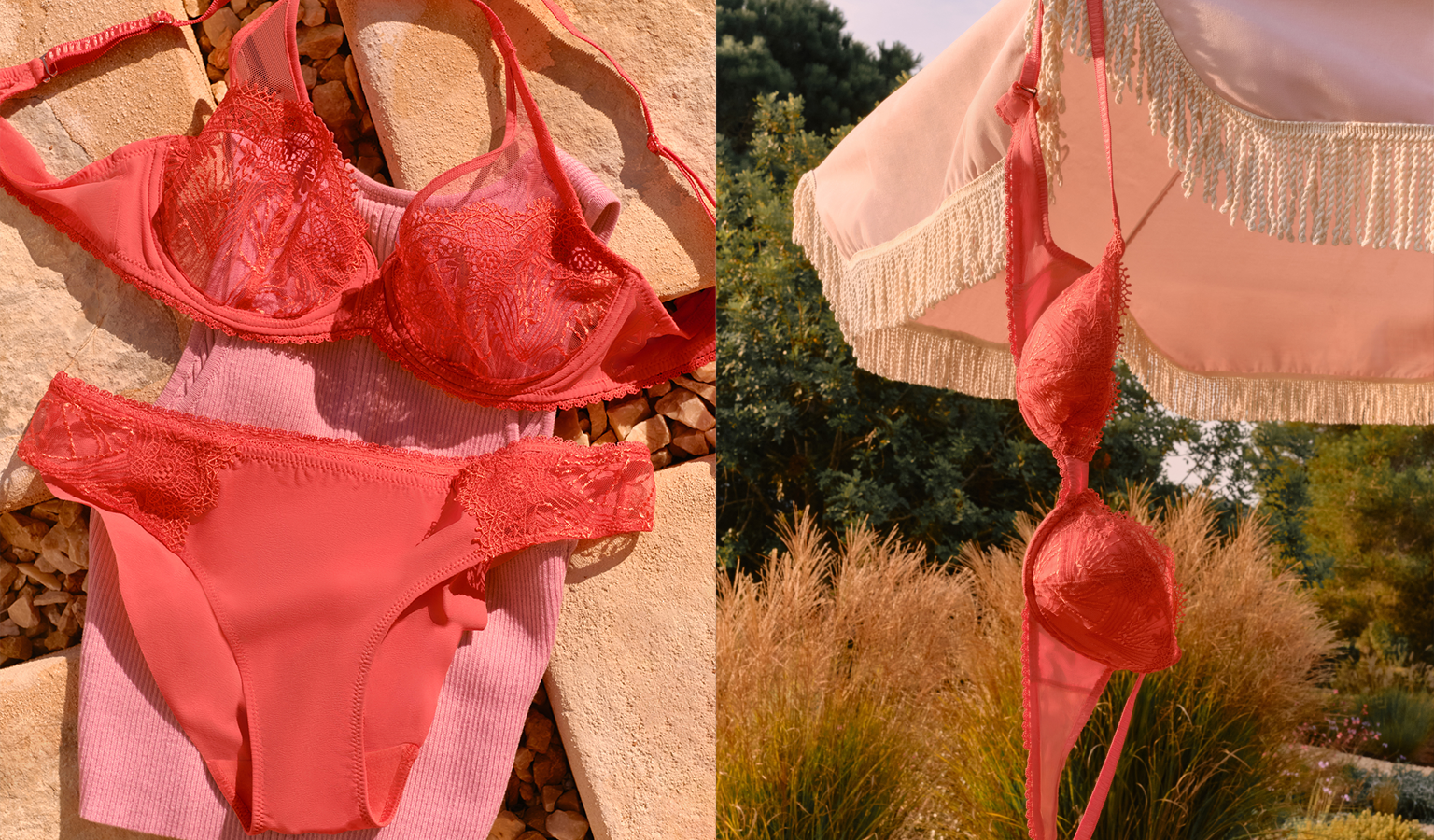 Allure Lingerie collection in Coral - Simone Perele