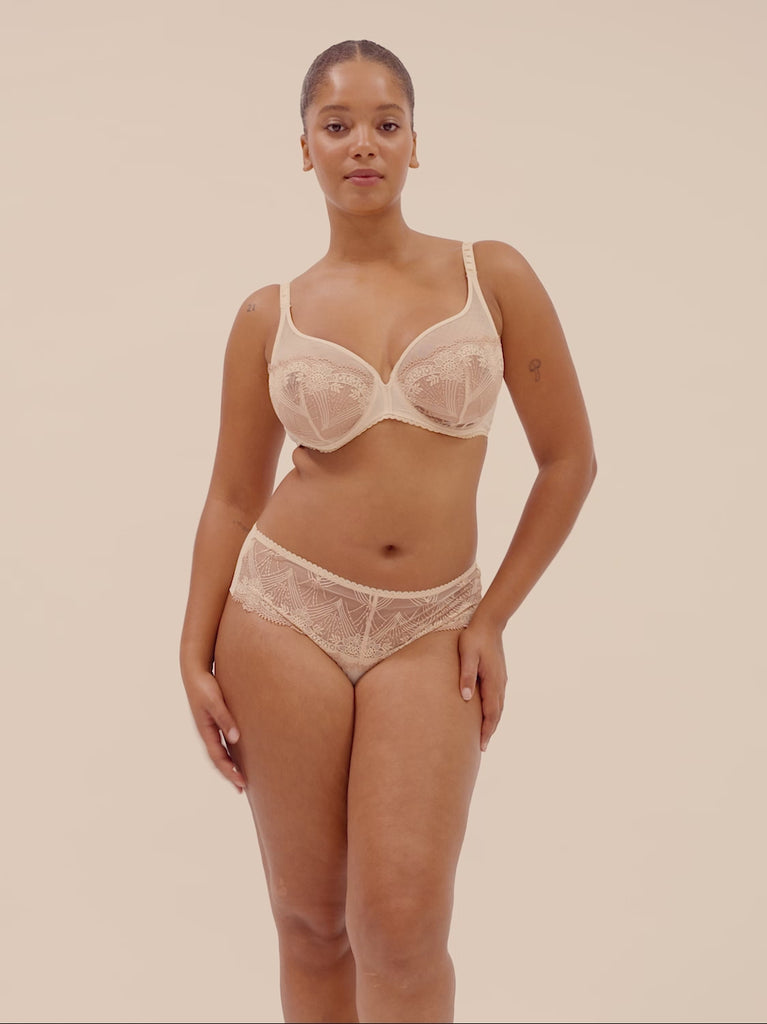Allure Full Coverage Plunge Bra Chic Beige Simone Perele